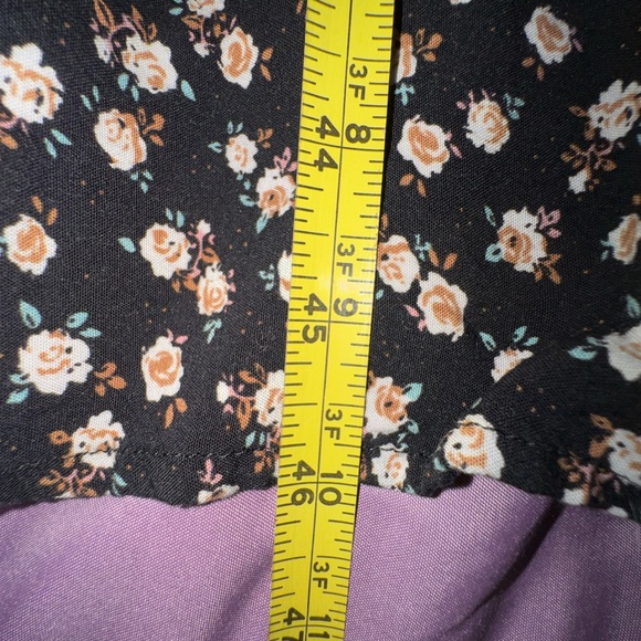 Natural Life Rebecca Midi Dress Black Cream Rose Floral Pockets Boho Sz Large - Picture 7 of 15